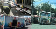 CDMX: Camión repartidor de refrescos cae en socavón en la Gustavo A. Madero; el tercero en menos de un mes