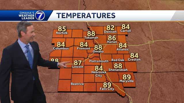 Really warm this evening around Omaha