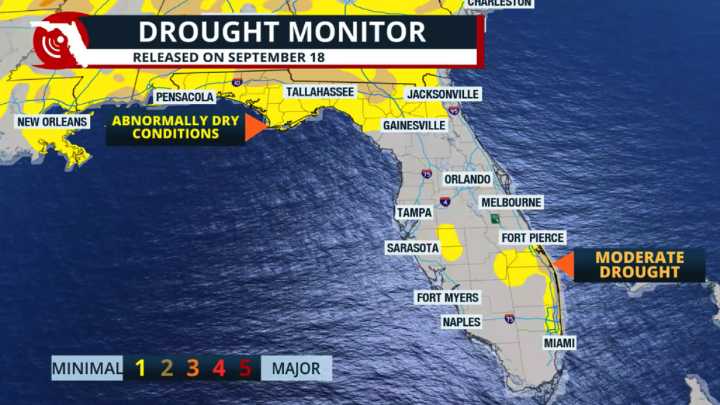 Florida's drought update: improves for the south, worsens for the Panhandle