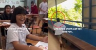 “La vida es demasiado corta… confiesa y corre”: adolescente se declara a su compañera con una flor y huye después