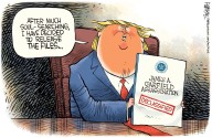Cartoonist’s take: Trump releases Garfield files
