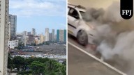 Mumbai Coastal Road Blocked! Traffic Movement Halted On Both Sides Due To Car Fire, Commuters Face Heavy Congestion; Visuals Surface