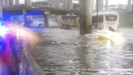 Se inunda el Puente de la Concordia en Iztapalapa, por lluvias de este domingo