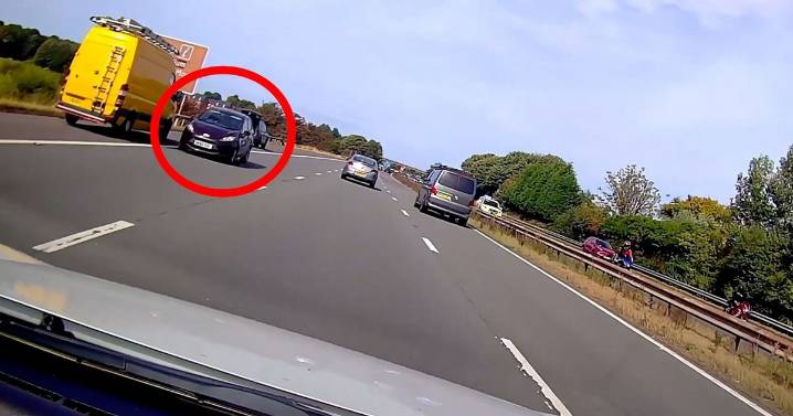 Driver filmed hurtling wrong way down M61 in horrifying footage