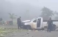 Camioneta cargada de limones sufre aparatoso accidente en el tramo carretero Bacalar