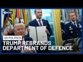 Donald Trump Rebrands US Defence Department As New Department Of War