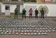 Operativo dejó un capturado y 617 paquetes de cocaína incautados