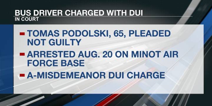 School bus driver arrested on DUI charge pleads not guilty