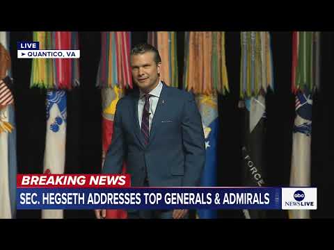 FULL SPEECH: Pete Hegseth rails against the 'woke,' lays out standards to top generals, admirals