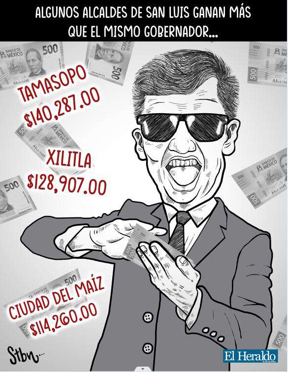 ALCALDES POTOSINOS GANAN MÁS QUE EL MISMO GOBERNADOR