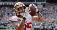 49ers tight end George Kittle leaves game against Seattle after suffering hamstring injury