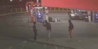 Gas station surveillance video shows suspects wanted in 14