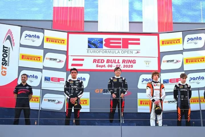 Doble podio para el potosino Joss Garfias en Red Bull Ring