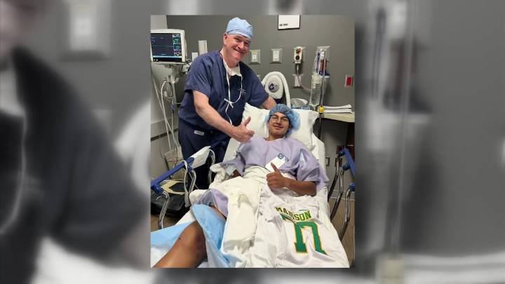 Dallas football player to kick off rivalry game one year after critical injury