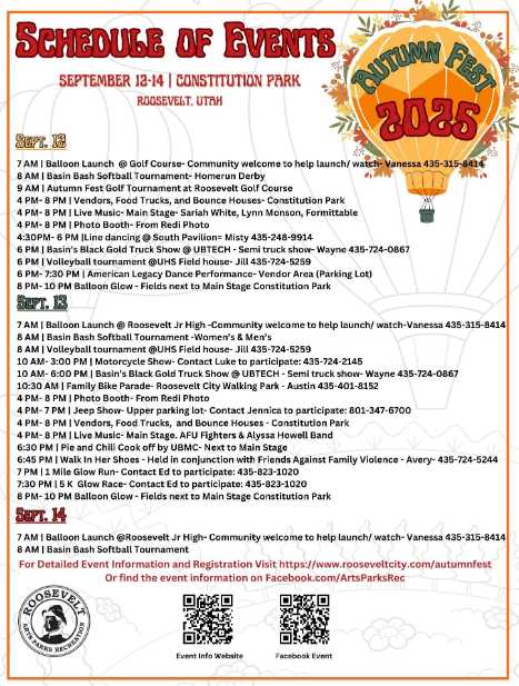 Roosevelt Autumn Festival This Weekend