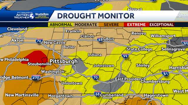 Western PA: Code Orange Air Quality and worsening drought