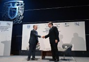 Recibe UNAM al Premio Nobel de la Paz Juan Manuel Santos