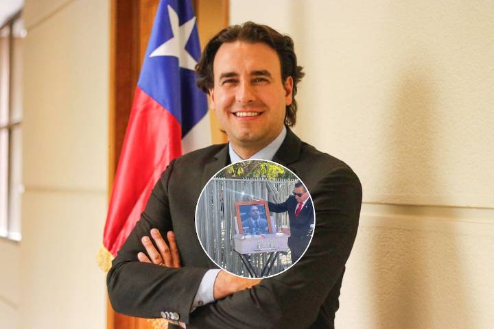 FOTO. Vlado Mirosevic anuncia nueva denuncia contra Pastor Soto tras exhibir un ataúd con su foto frente al Congreso