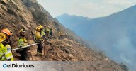 El fuego avanza y se restringe el acceso al Hayedo de Tejera Negra por el incendio en Peñalba de la Sierra