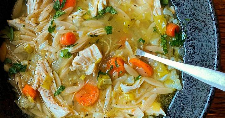 Leftover chicken soup