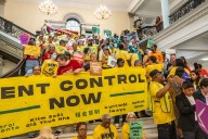 Housing rally in Springfield to gather signatures for rent stabilization ballot question