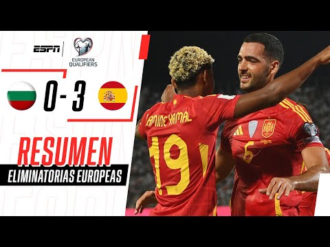 España vs. Bulgaria: (3-0): resultado, resumen y goles del partido por Eliminatorias al Mundial 2026 