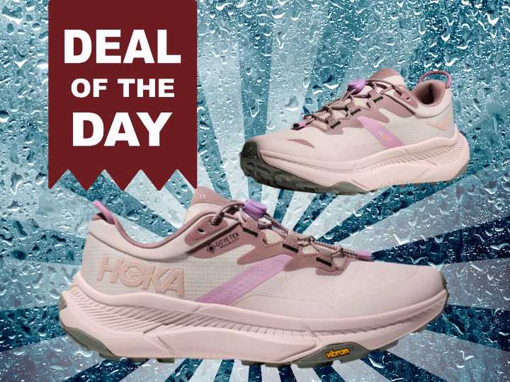 Hoka Transport GTX waterproof walking shoes on sale for $139.99
