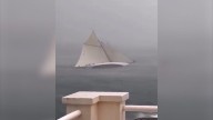 Un velero pierde el mástil en plena tormenta y regresa a puerto con la tripulación ilesa
