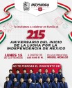 Hoy celebra Reynosa los 215 Años de la Lucha por la Independencia de México