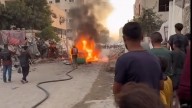 Video: Israeli strike targets vehicle carrying displaced Palestinians