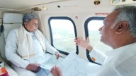 CM Siddaramaiah conducts aerial survey of flood