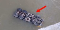 Truck falls off bridge into IB River in Odisha