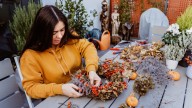 The Dollar Tree DIY That Dupes Pottery Barn's Chic Pumpkin Wreath (For A Fraction Of The Cost)