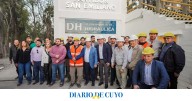 Orrego encabezó la apertura de las renovadas compuertas del Dique San Emiliano, una obra clave para el riego provincial