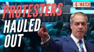 WATCH: Protesters Manhandled Out of Farage Reform Conference Speech