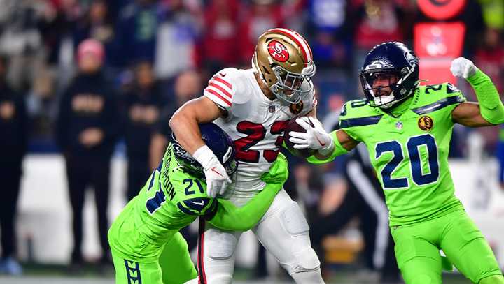 49ers' McCaffrey questionable for opener vs Seattle Seahawks