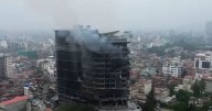 Completamente carbonizado: dron muestra cómo quedó el hotel Hilton tras violentas protestas en Nepal