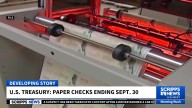 US Treasury will stop sending paper checks at the end of September