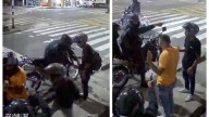 Como pirañas. Video graba a ocho ladrones mientras amenazan a jóvenes y roban una moto de alto cilindraje en Bello