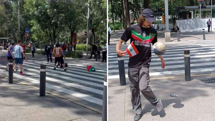 Bloqueo en Reforma: Manifestantes pro Palestina Arman “Cascarita” en Avenida y Provocan Caos