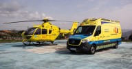 Trasladada en helicóptero al CHUO una vecina de Calvos de Randín tras quedar atrapada en su vehículo