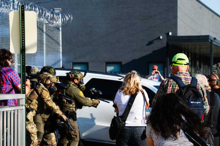 And then came the tear gas
