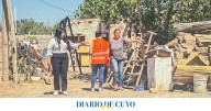 Como consecuencia del temporal de Santa Rosa una familia de Pocito perdió su casa, pero ya recibió ayuda para su reconstrucción