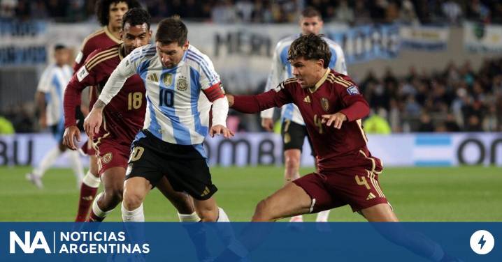 Messi tuvo una de las llegadas más claras de Argentina ante Venezuela