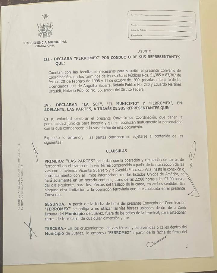 Demandarán a Ferromex por incumplimiento de convenio firmado en el 2001 con el Municipio
