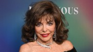 Joan Collins, 92, makes dramatic entrance in caped mother-of-the-groom dress at son Sacha's wedding