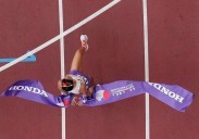 María Pérez empata con Carl Lewis, Bolt y Farah