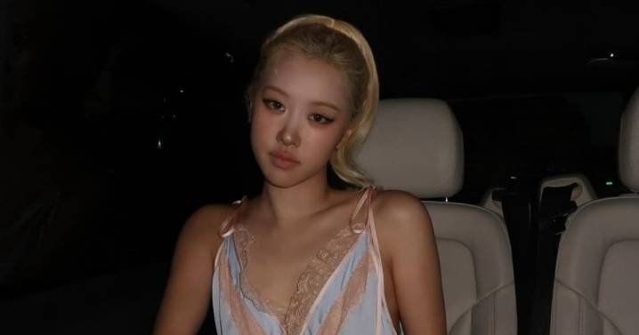 BLACKPINK's Rose Posing in Lingerie Inspired Blue Romper Has Fans Calling Her 'Barbie'