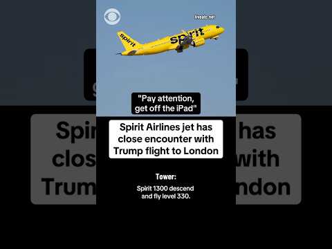 Spirit Airlines jet has close encounter with Trump flight to London #shorts
