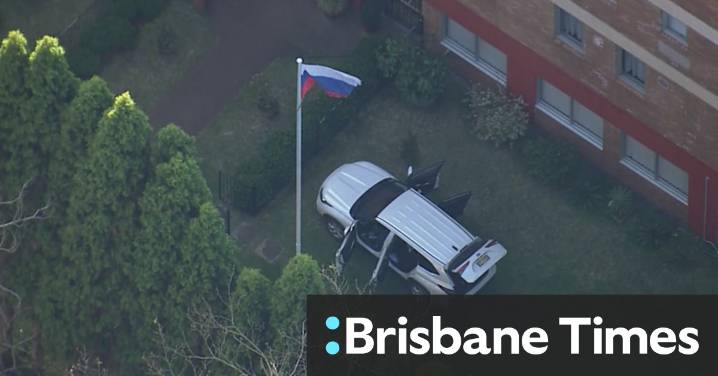 Car allegedly drives into gate of Russian Consulate General in Sydney
